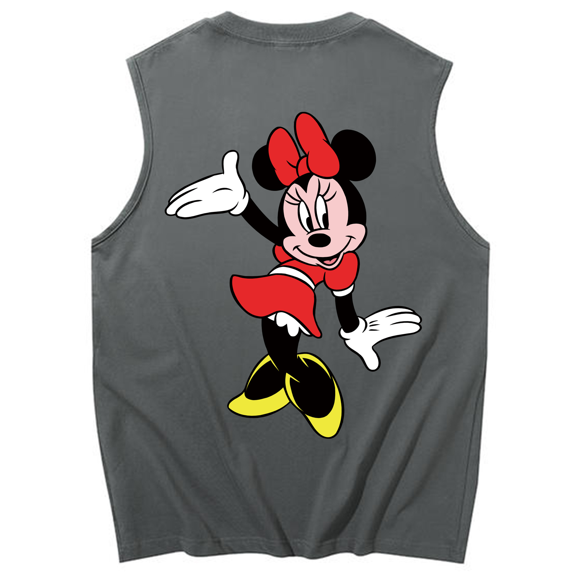ミッキーマウス Mickey Mouse コットン100％タンクトップ（背面プリント）